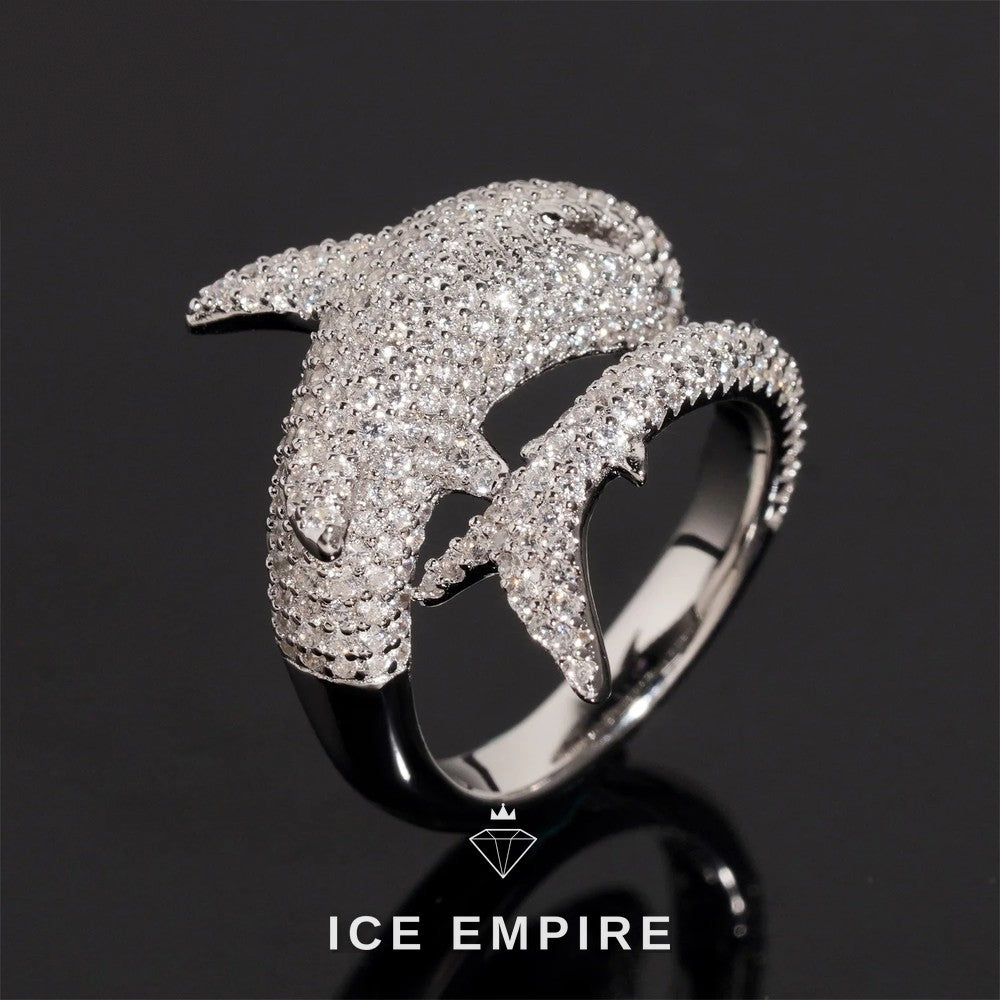 Iced Out 925 Silver Moissanite Ring