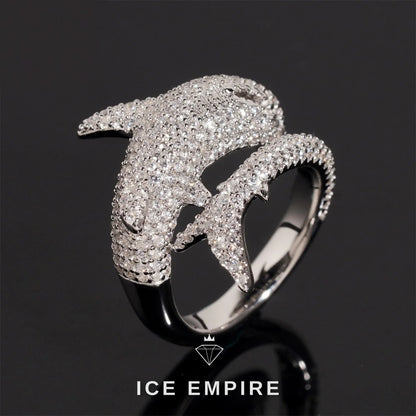 Iced Out 925 Silver Moissanite Ring