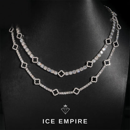Iced Out 925 Silver Moissanite Tennis Chain