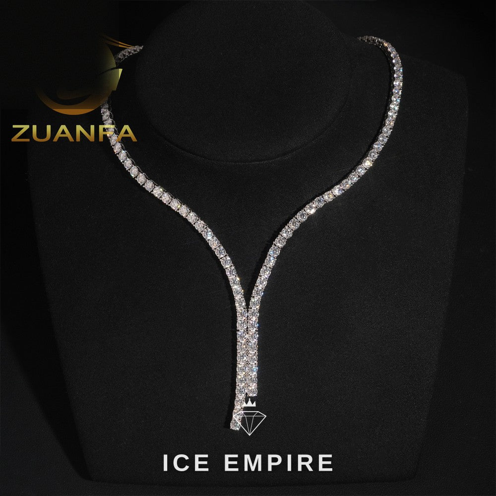 Iced Out Rose Gold Plated Moissanite Cuban Chain