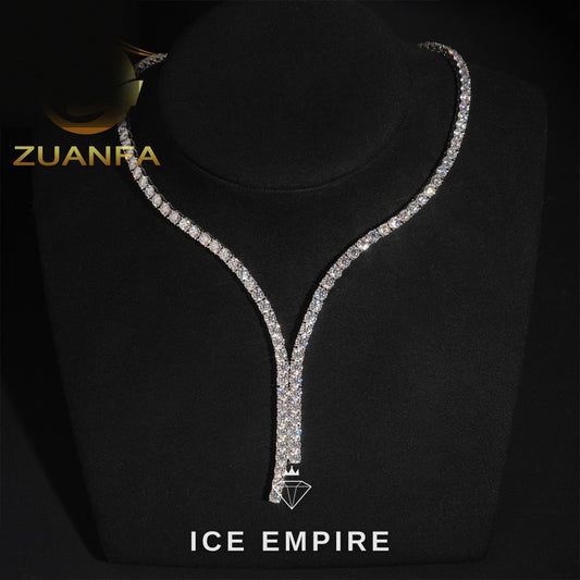 Iced Out Rose Gold Plated Moissanite Cuban Chain