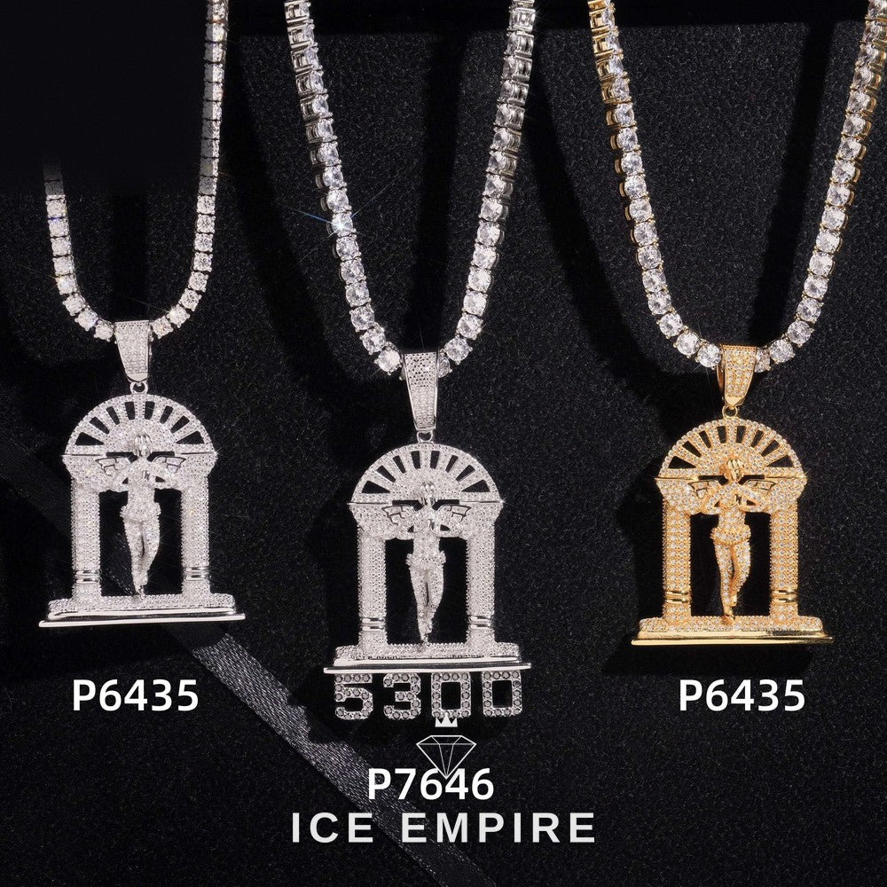 Iced Out Rose Gold Plated Moissanite Pendant