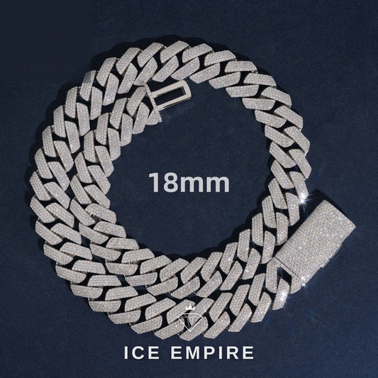 Iced Out Rose Gold Plated Moissanite Cuban Chain