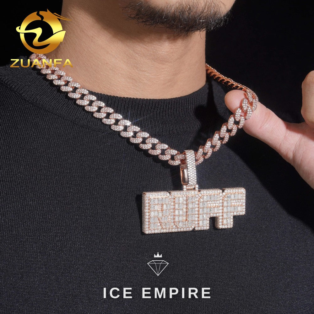 Iced Out Rose Gold Pendant