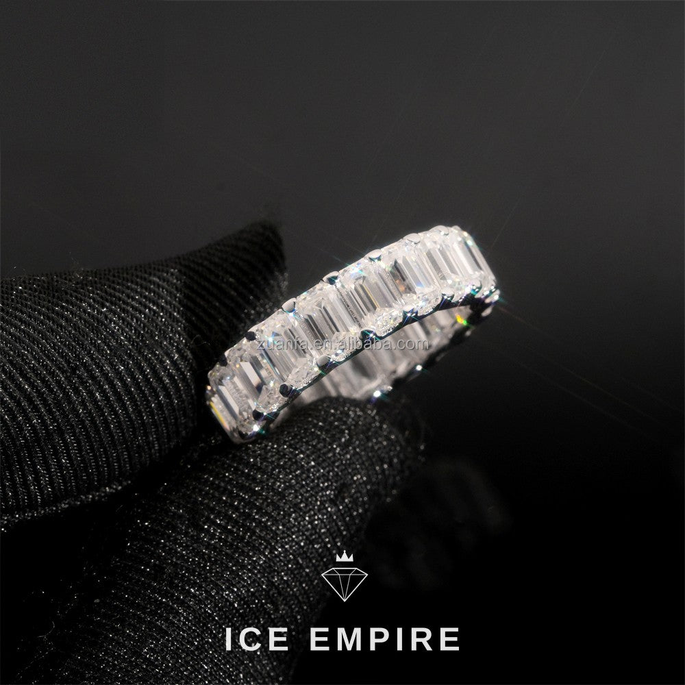 Iced Out 925 Silver Moissanite Ring