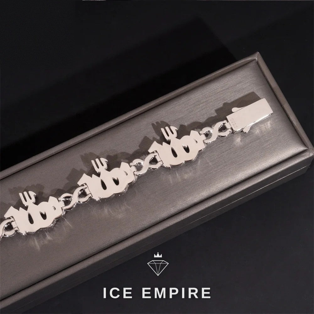 Iced Out Rose Gold Plated Moissanite Bracelet