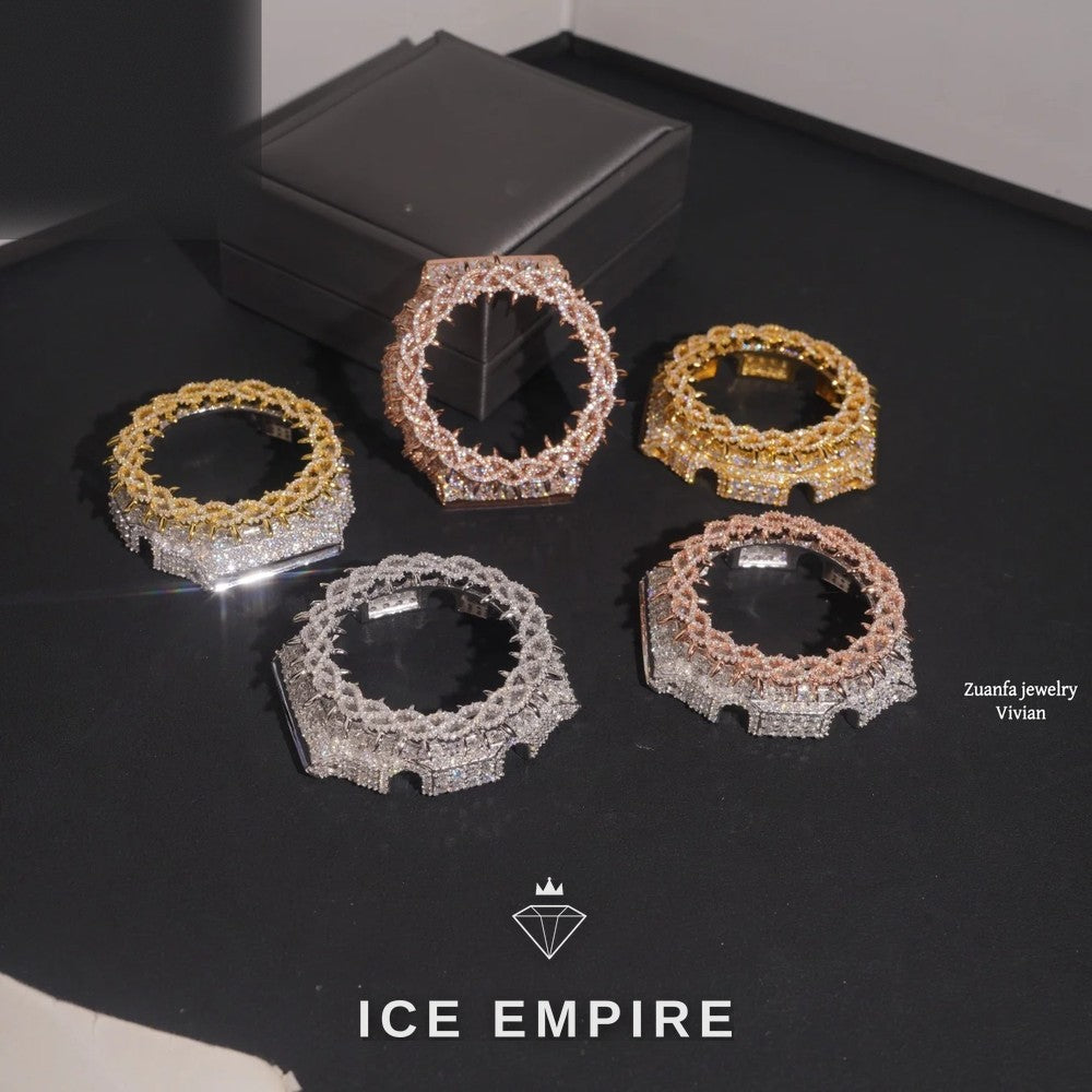 Iced Out 925 Silver Moissanite Watch