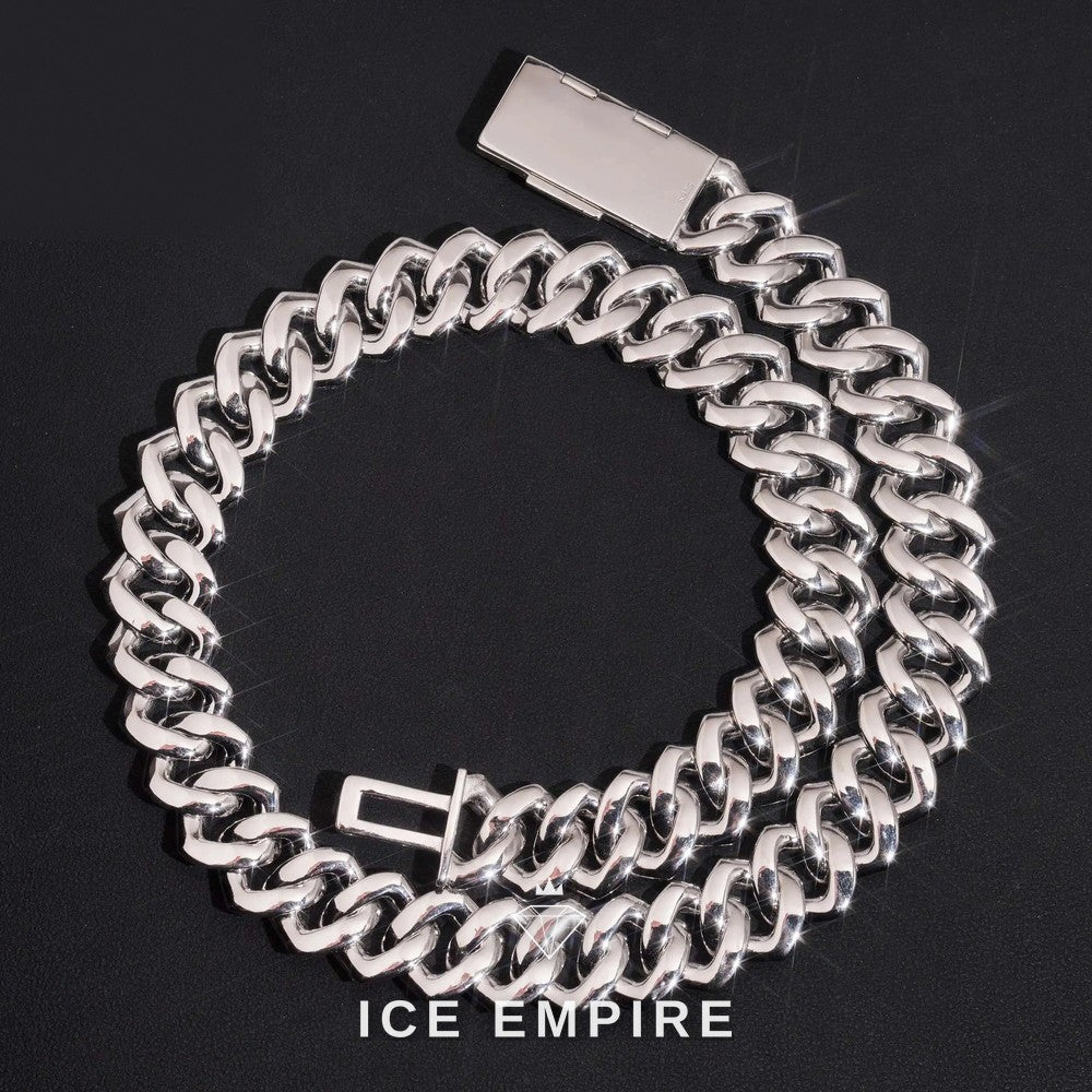 Iced Out Rose Gold Plated Moissanite Cuban Chain