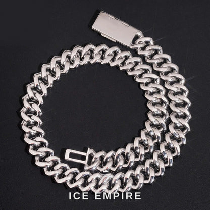 Iced Out Rose Gold Plated Moissanite Cuban Chain