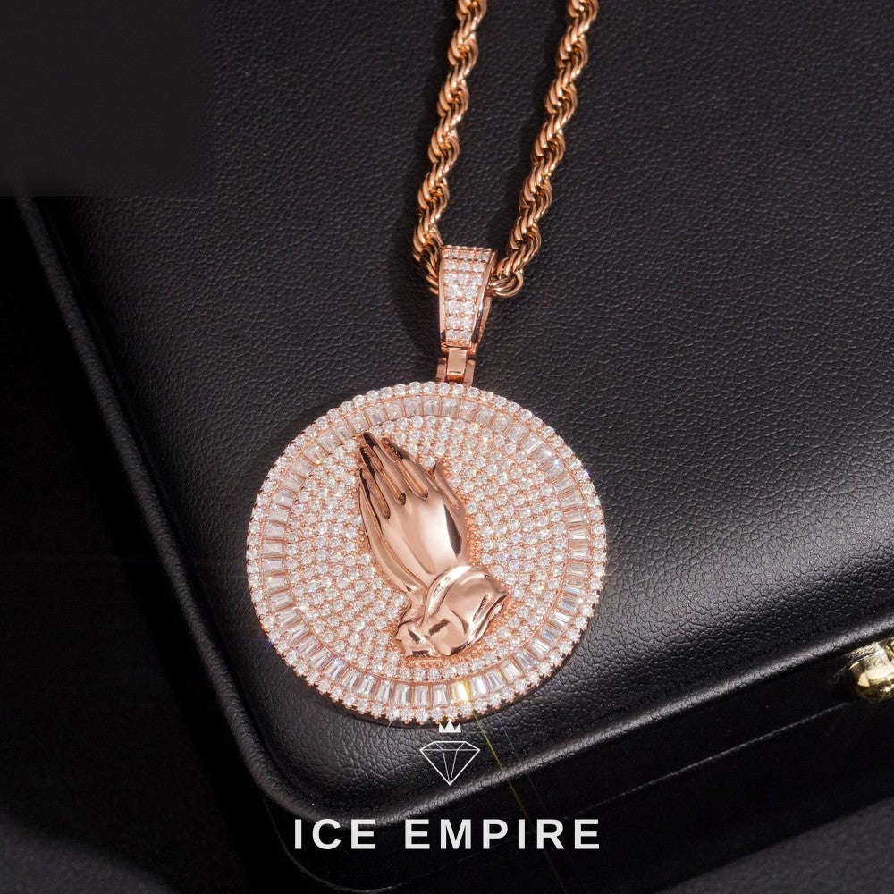 Iced Out Baguette Rose Gold Plated Moissanite Stud Earrings