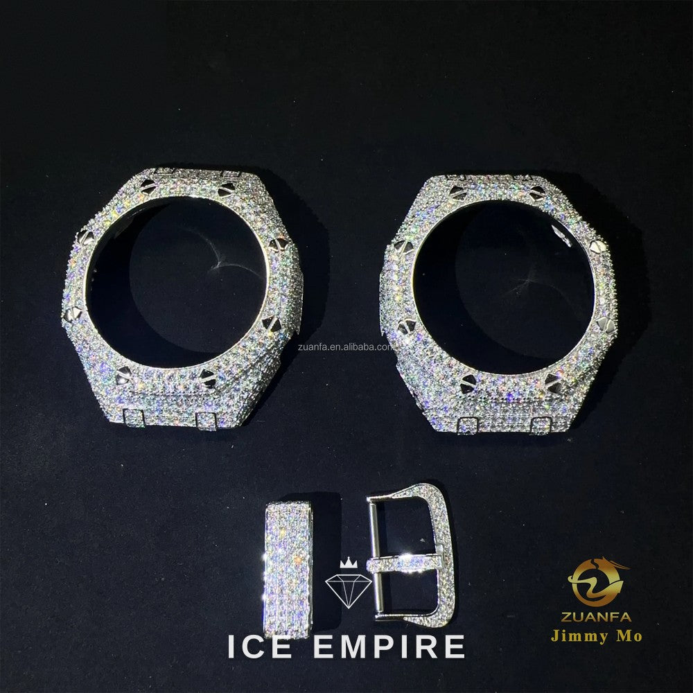 Iced Out 925 Silver Moissanite Watch