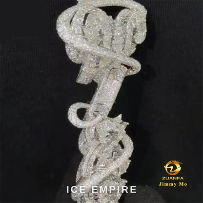 Iced Out 925 Silver Moissanite Pendant