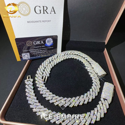 Iced Out Rose Gold Plated Moissanite Cuban Chain