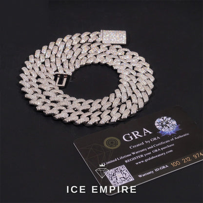 Iced Out Rose Gold Plated Moissanite Cuban Chain