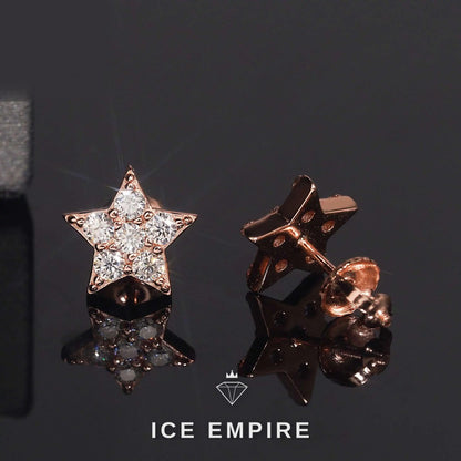 Iced Out 925 Silver Moissanite Stud Earrings