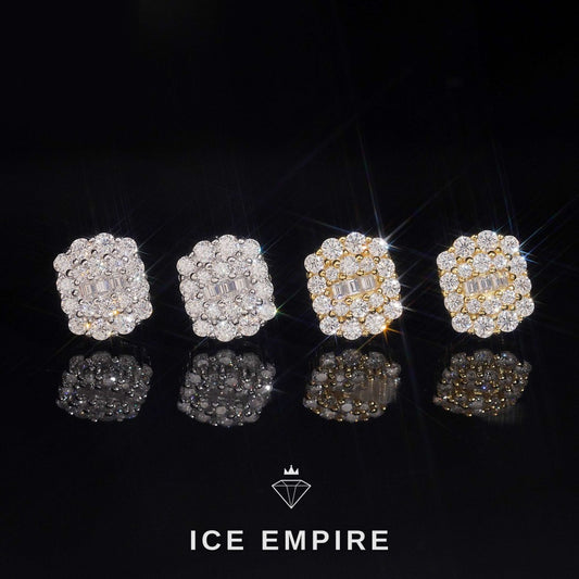 Iced Out 925 Silver Moissanite Earrings