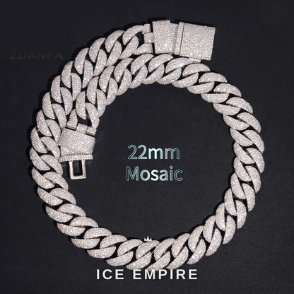 Iced Out Rose Gold Plated Moissanite Cuban Chain