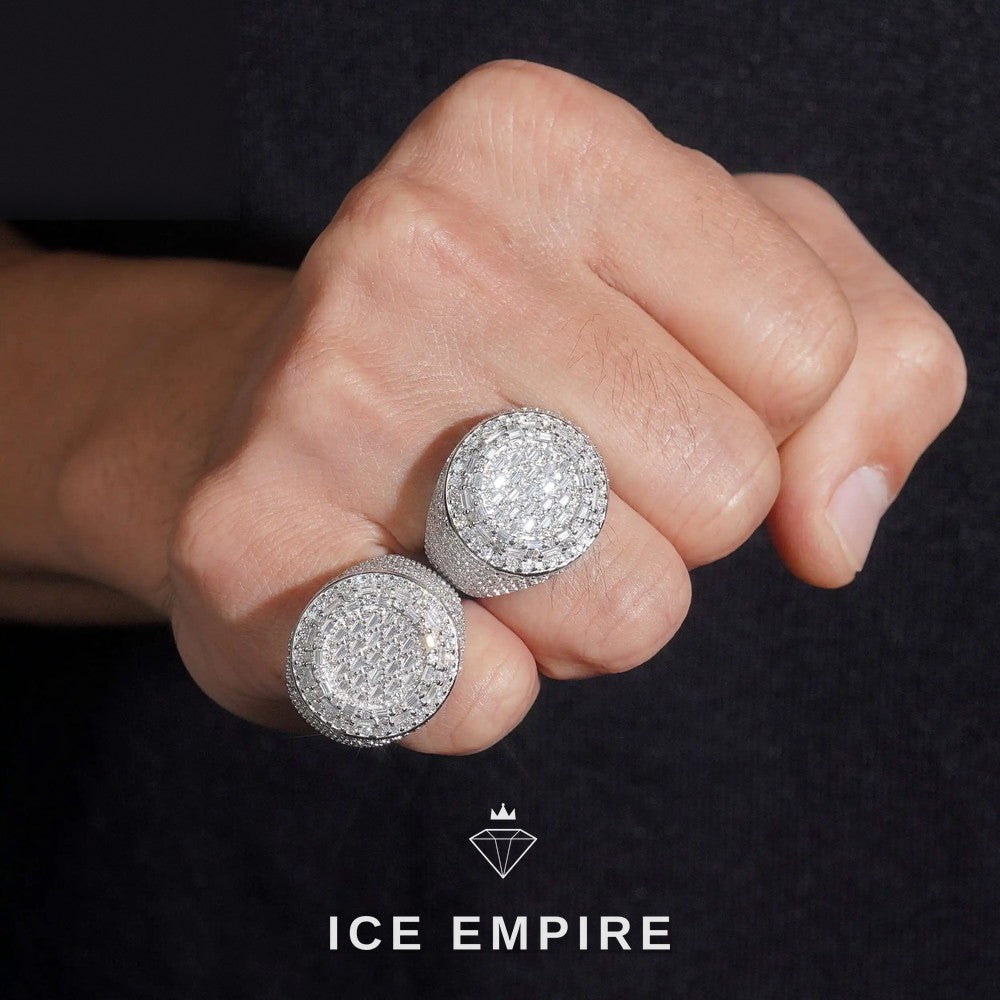 Iced Out 925 Silver Moissanite Ring