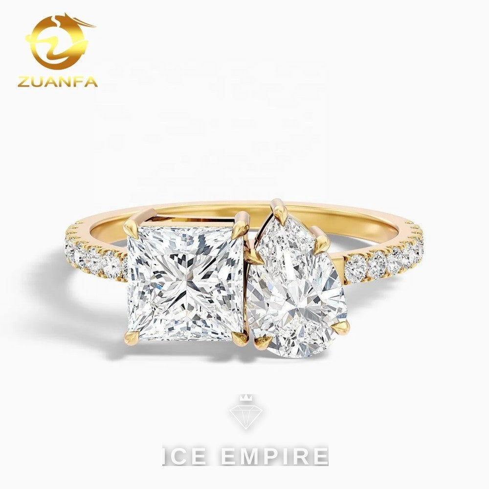Iced Out Gold Plated Lab Grown Diamond Pendant