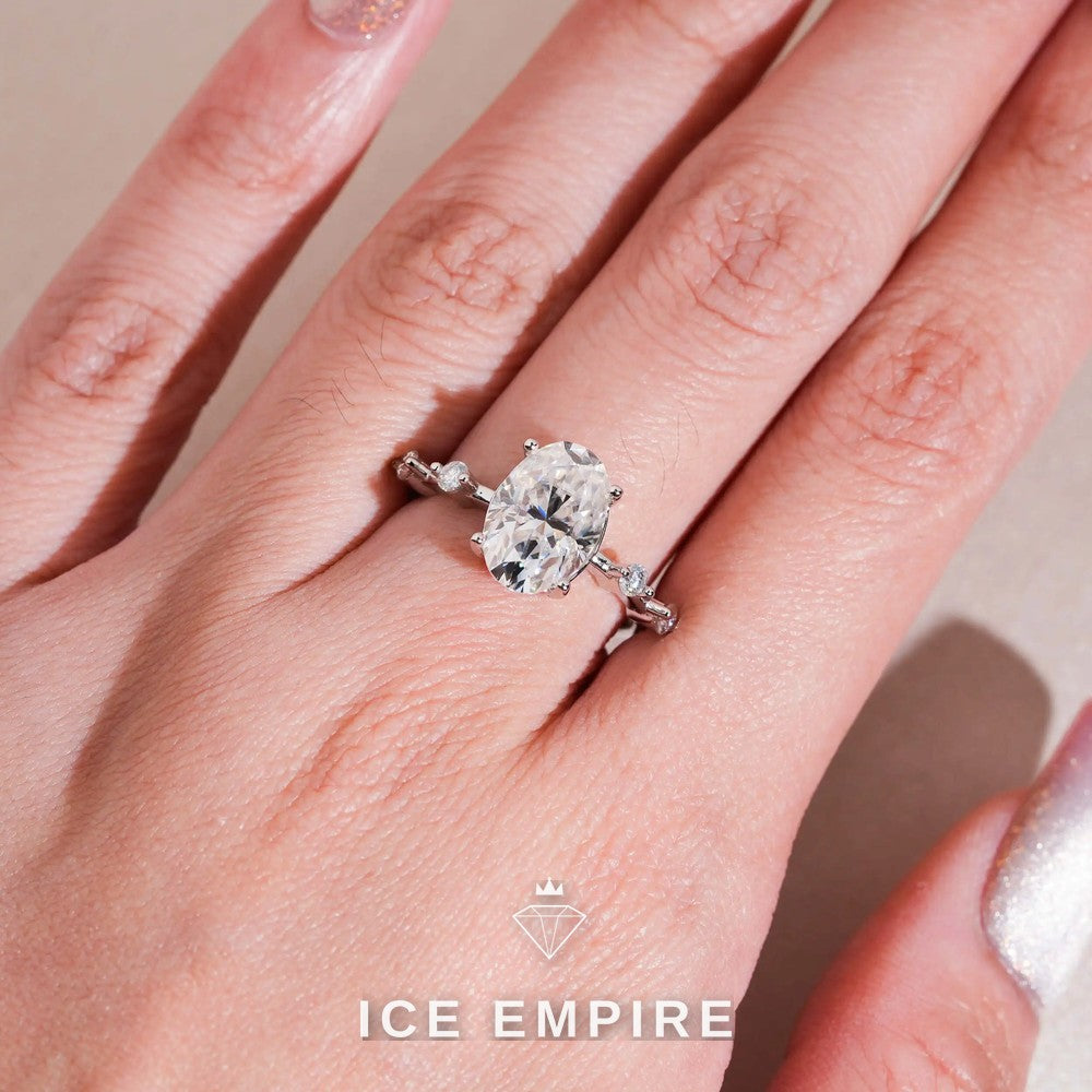 Iced Out Gold Plated Moissanite Wedding Band
