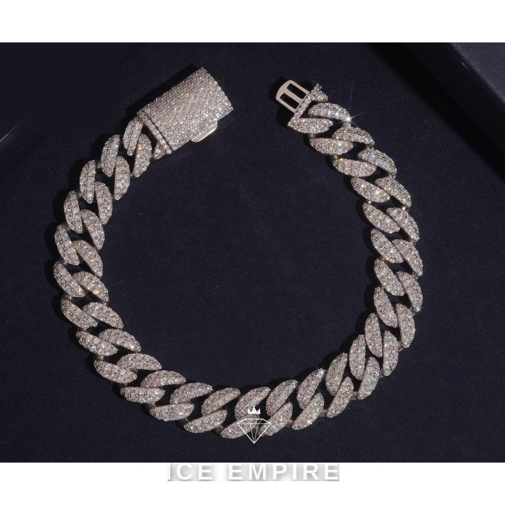 Iced Out Rose Gold Plated Moissanite Cuban Chain