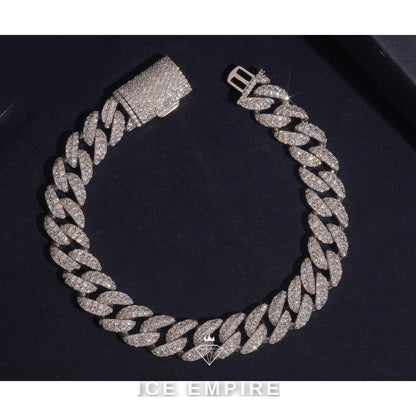 Iced Out Rose Gold Plated Moissanite Cuban Chain