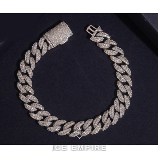 Iced Out Rose Gold Plated Moissanite Cuban Chain