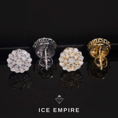 Iced Out Rose Gold Plated Lab Grown Diamond Earrings