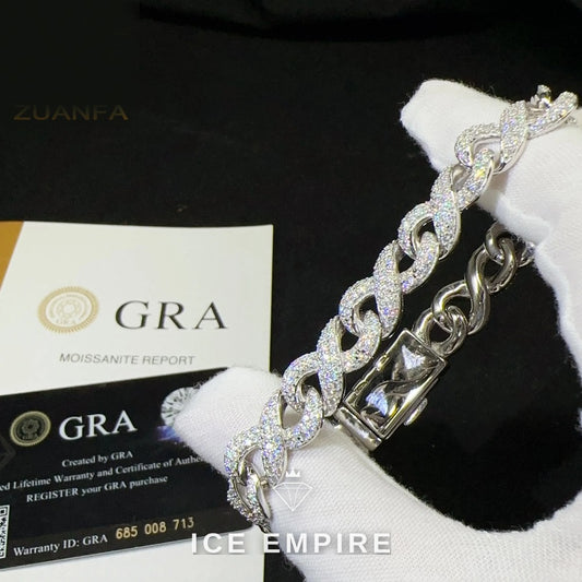 Iced Out Gold Plated Moissanite Cuban Chain