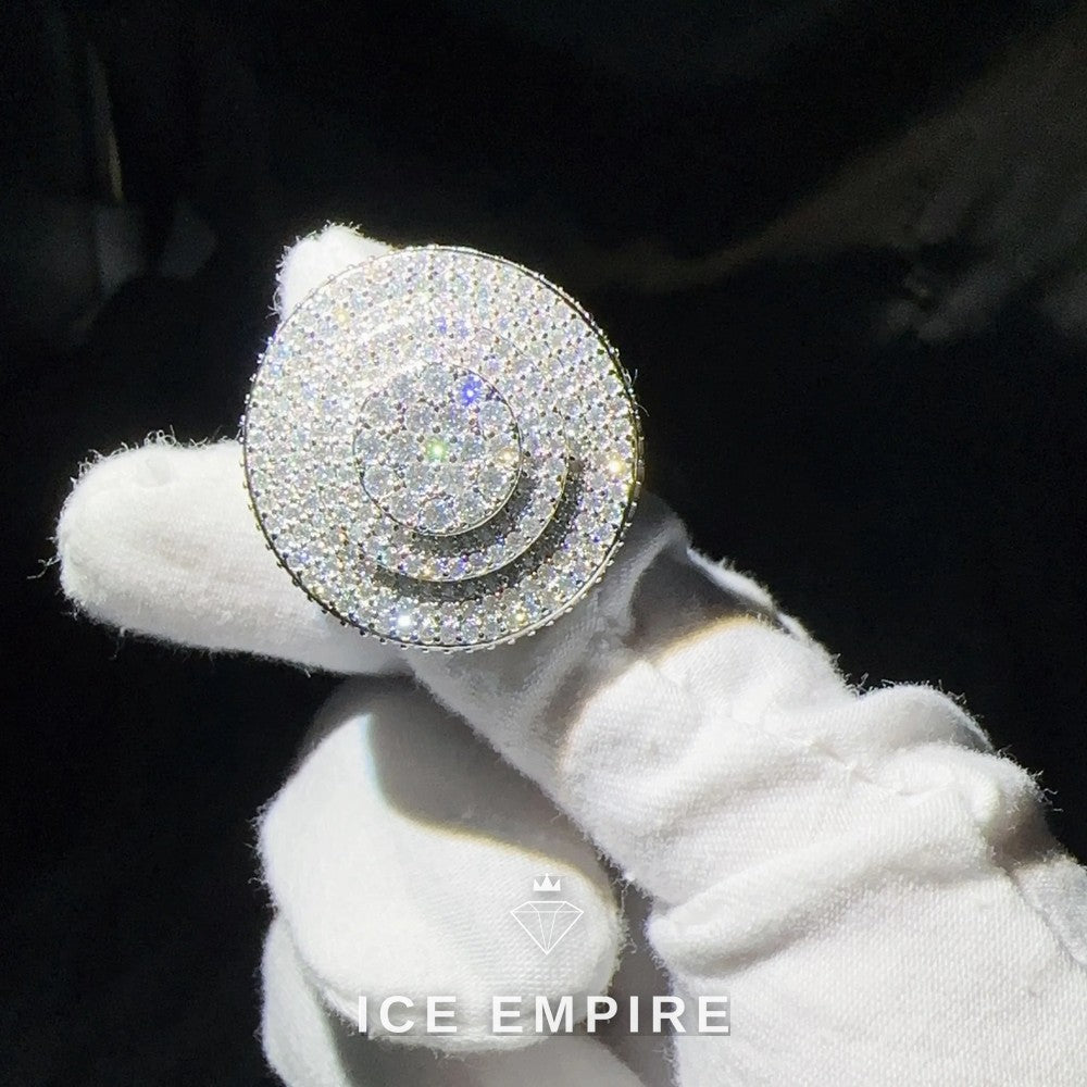 Iced Out 925 Silver Moissanite Ring