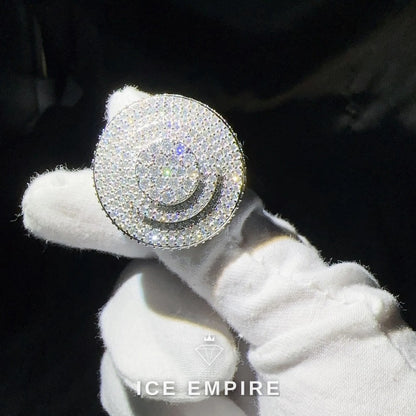 Iced Out 925 Silver Moissanite Ring