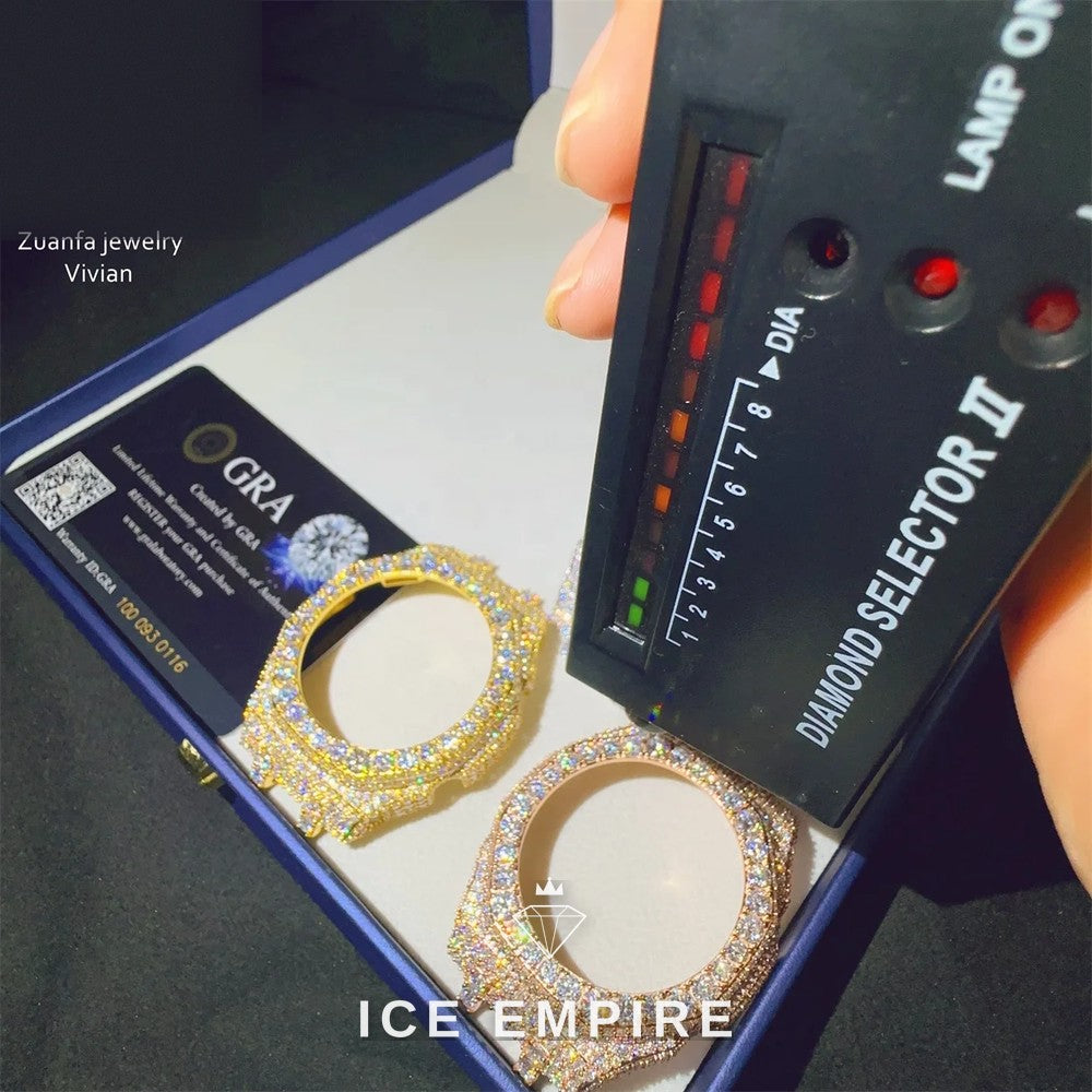 Iced Out 925 Silver Moissanite Watch