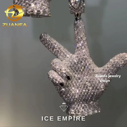 Iced Out 925 Silver Pendant