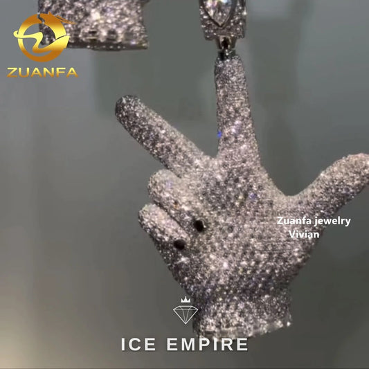 Iced Out 925 Silver Pendant