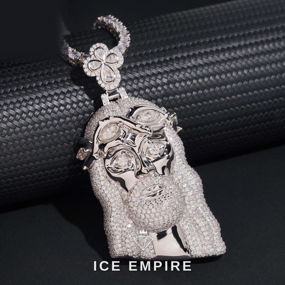 Iced Out Rose Gold Plated Moissanite Pendant