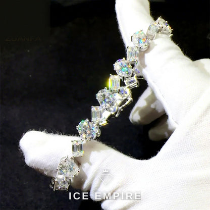 Iced Out Rose Gold Plated Moissanite Tennis Chain