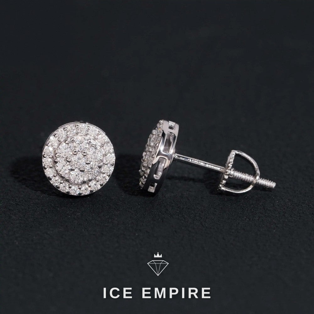 Iced Out 925 Silver Moissanite Earrings
