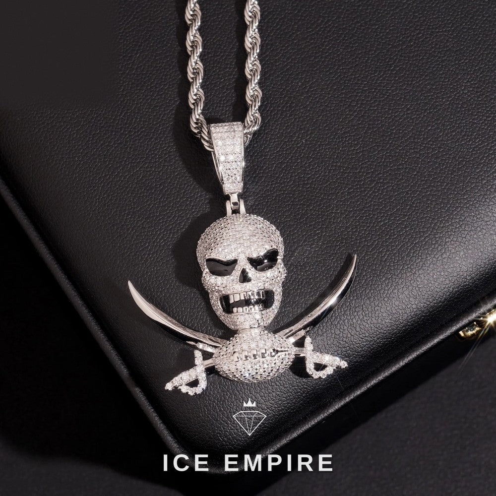 Iced Out Baguette Gold Plated Moissanite Pendant