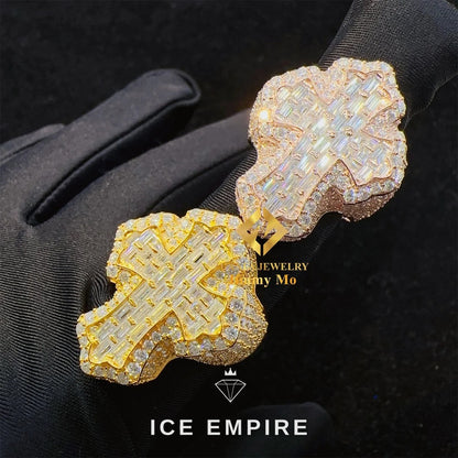 Iced Out Baguette 925 Silver Moissanite Ring