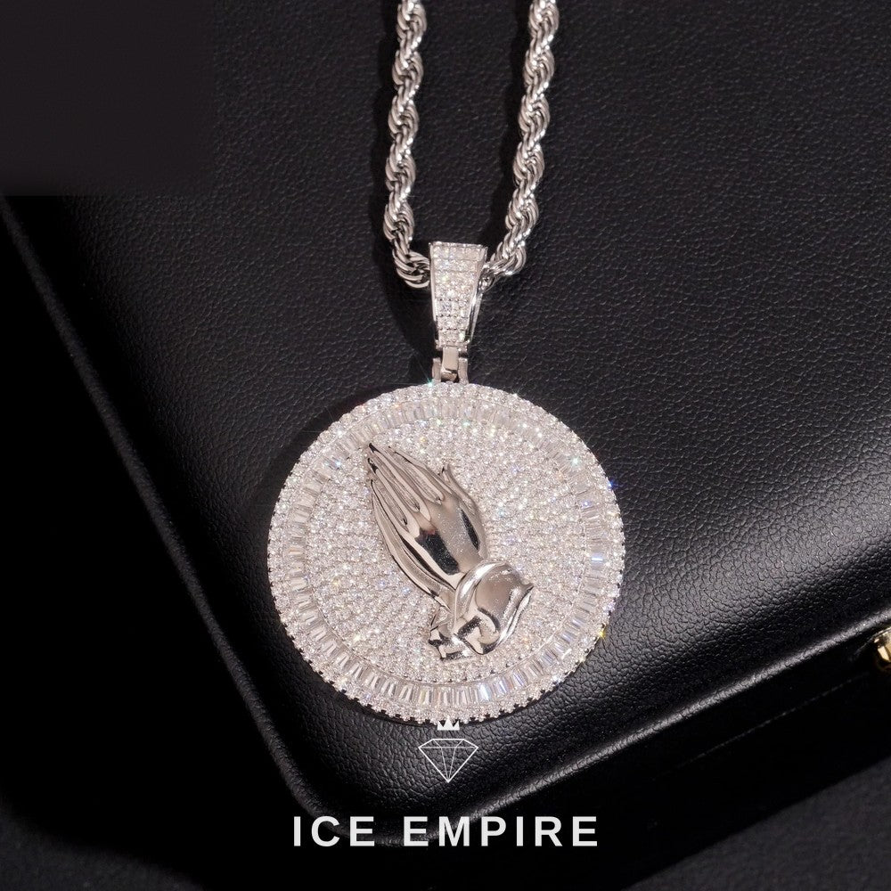 Iced Out Baguette Rose Gold Plated Moissanite Stud Earrings