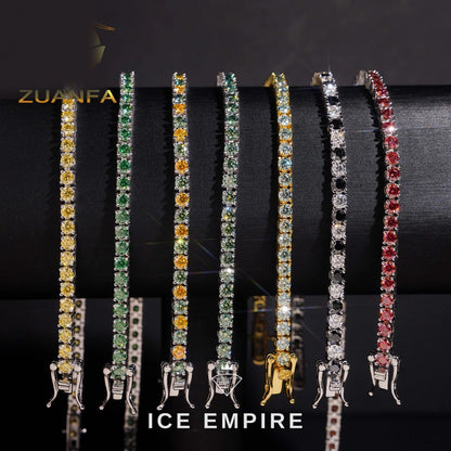 Iced Out 925 Silver Moissanite Tennis Bracelet