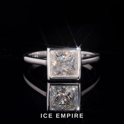 Iced Out 18K Gold Moissanite Wedding Band