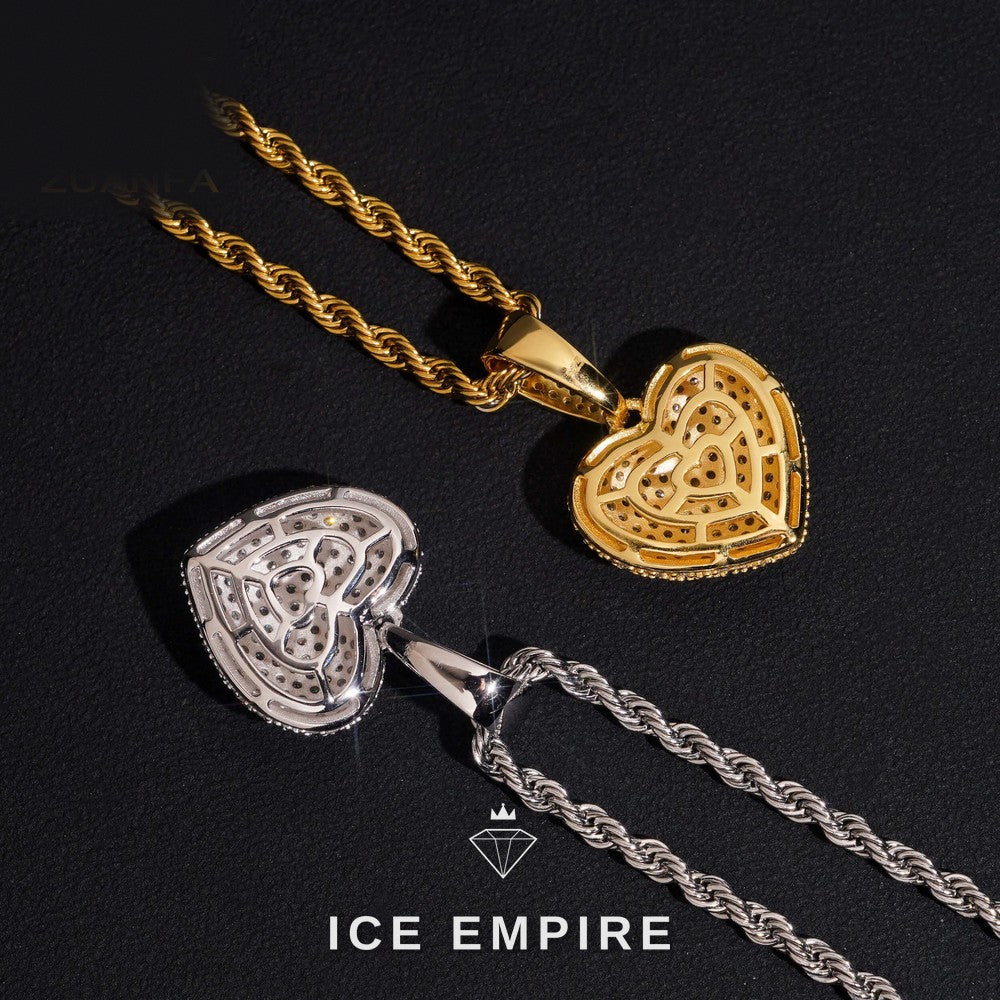 Iced Out Cross Gold Plated Moissanite Pendant