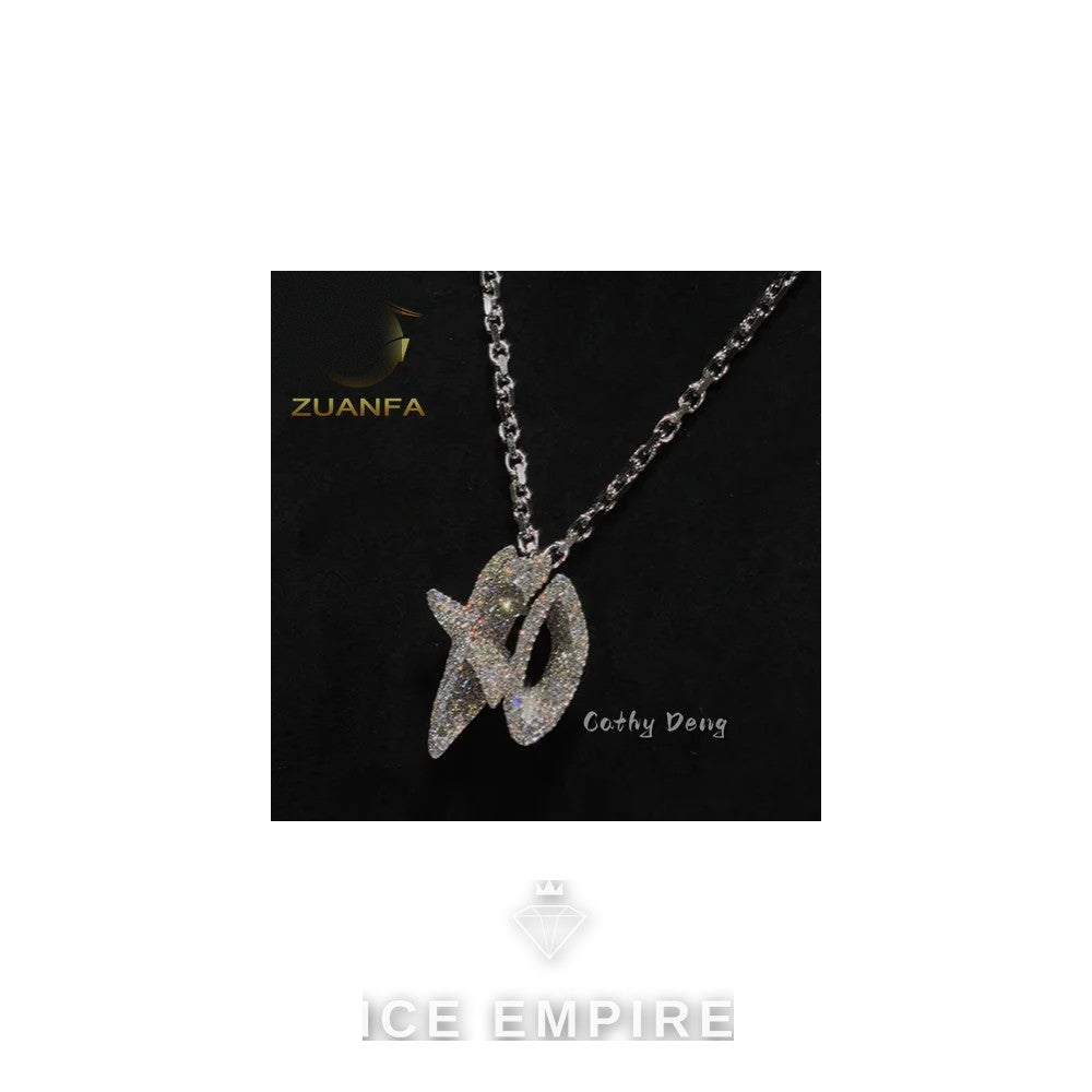 Iced Out Baguette Rose Gold Plated Moissanite Cuban Chain