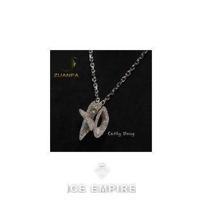 Iced Out Baguette Rose Gold Plated Moissanite Cuban Chain