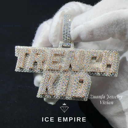 Iced Out 925 Silver Moissanite Pendant