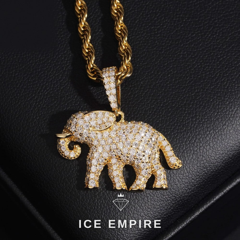 Iced Out Rose Gold Plated Moissanite Pendant