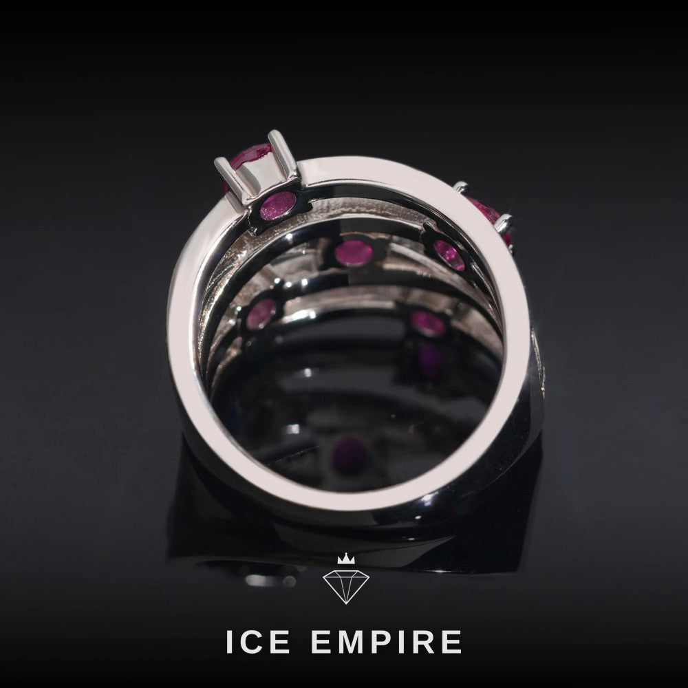 Iced Out 925 Silver Moissanite Ring