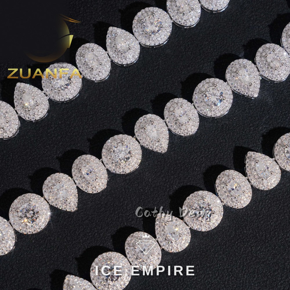 Iced Out Rose Gold Plated Moissanite Cuban Chain