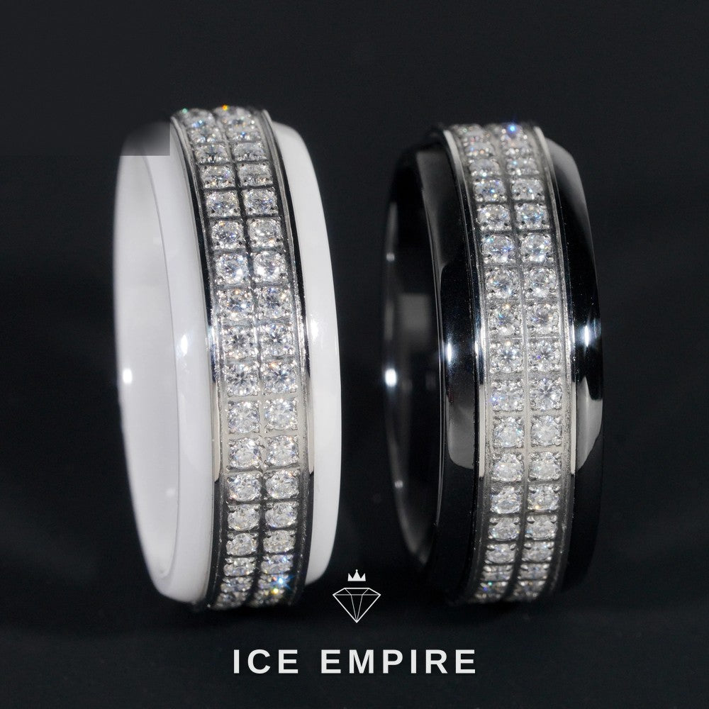 Iced Out 925 Silver Moissanite Ring